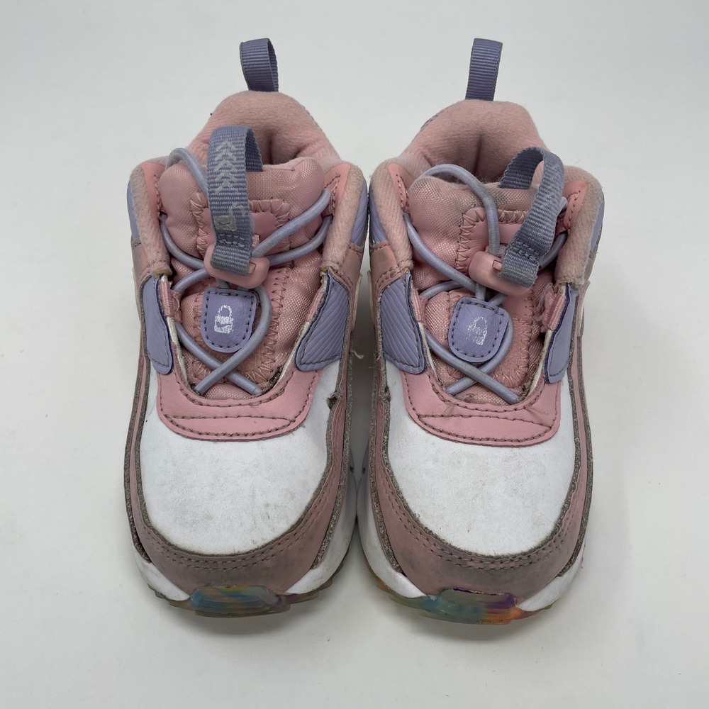 Nike Air Max 90 Toggle SE Pink Purple Graffiti Toddler Shoes 9C DH9571-600 Read - Picture 3 of 10